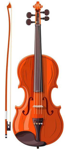 Photo violin classique isolé sur fond blanc instrument de musique parfait