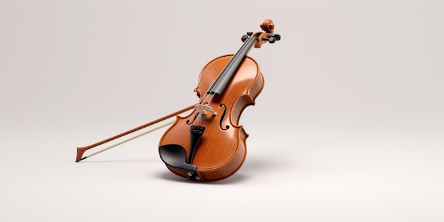 violon sur fond blanc IA générative