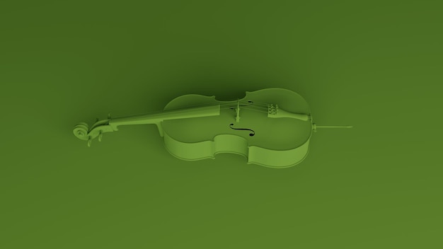 Violon illustration 3D image de fond rendue 3D Jouer de l'instrument