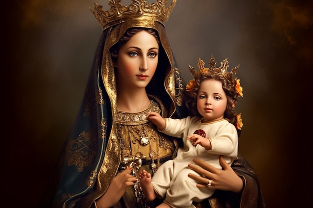 Virgen del Carmen Bienheureuse Vierge Marie Notre-Dame Nossa Senhora do Carmo mère de Dieu dans la religion catholique Madonna religion foi Christianisme Jésus-Christ saints saint