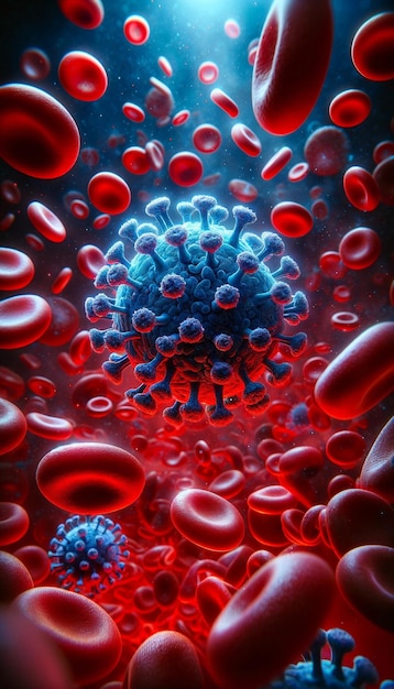 Les virus bleus parmi les globules rouges