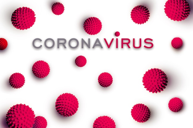 Virus corona dangereux, concept de risque de pandémie de SRAS. illustration 3D