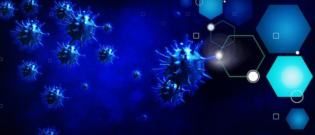 Virus corona dangereux, concept de risque de pandémie de SRAS. illustration 3D