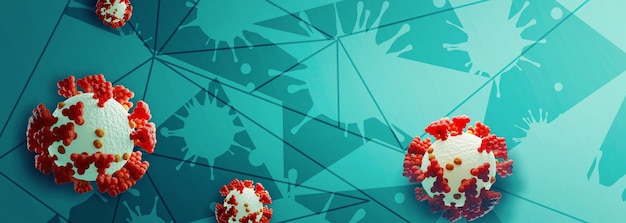 Virus corona dangereux, concept de risque pandémique du SRAS. illustration 3D