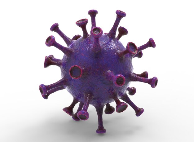 Le virus est visqueux avec des éraflures 3dillustration 3drendering