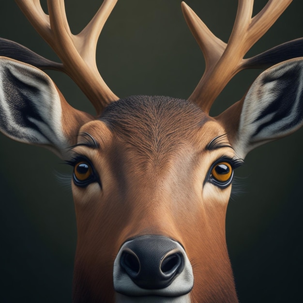 Visage de cerf