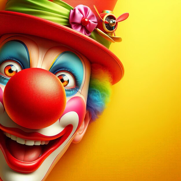 Photo le visage de clown heureux