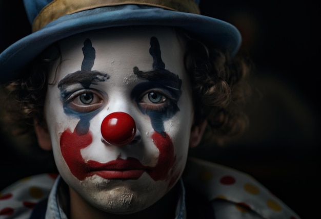 Photo visage de clown pour la beauté