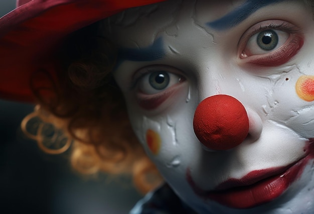 visage de clown pour la beauté