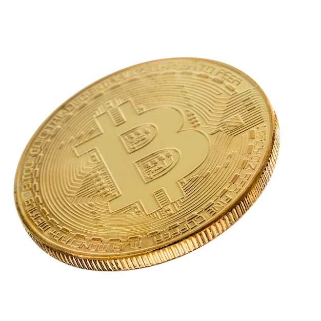 Photo visage de la crypto-monnaie golden bitcoin