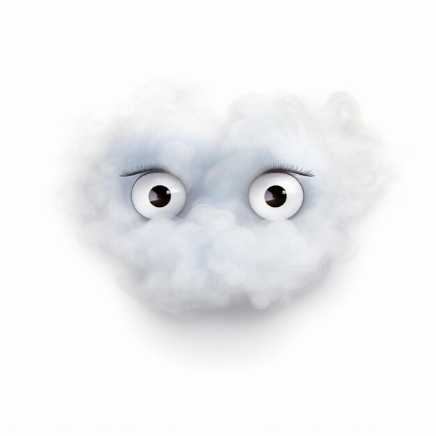 Visage avec un emoji Steam From Nose sur fond blanc en haut