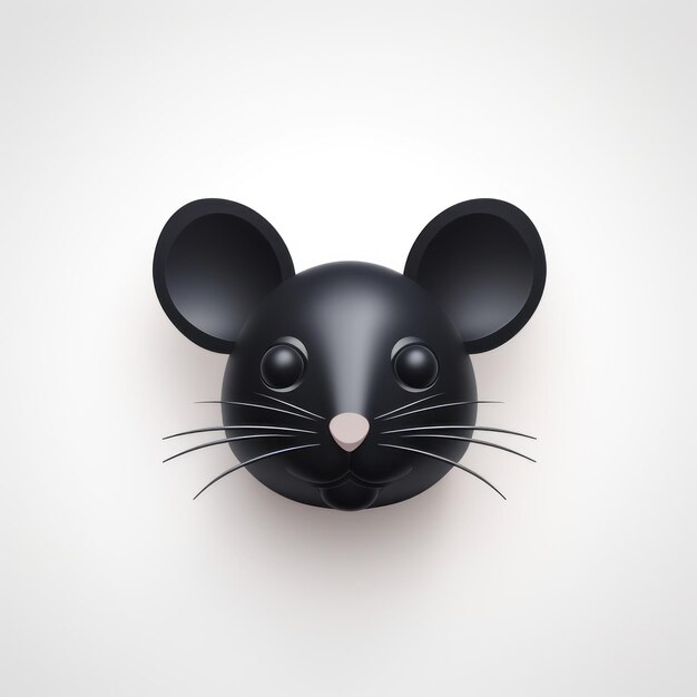 Photo le visage de rat noir capricieux est un design moderniste de toyisme 3d.