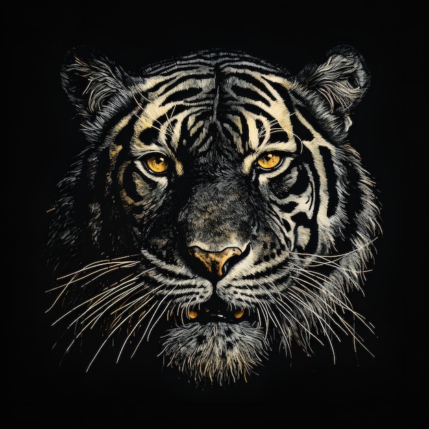 Le visage d'un tigre