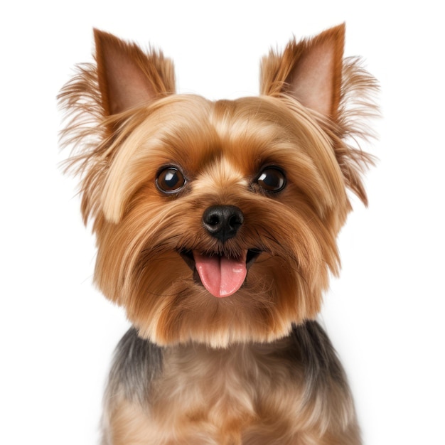 Visage de Yorkshire Terrier tourné isolé Illustration AI GenerativexA