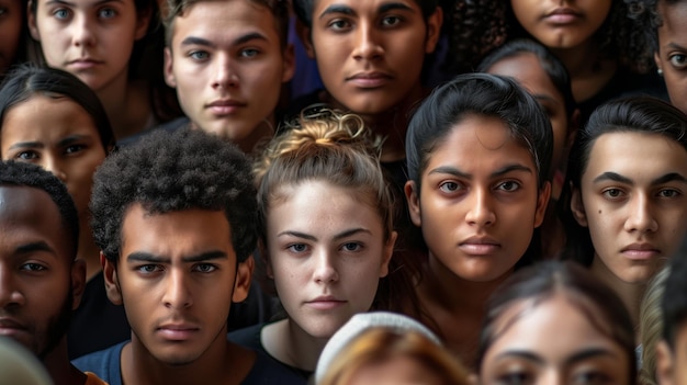 des visages différents