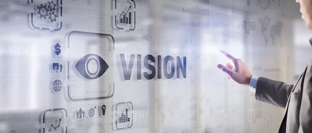 Photo vision direction future business inspiration motivation concept