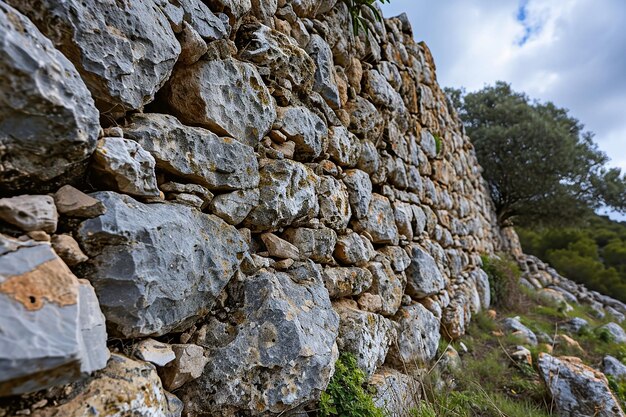 Photo la vision de la forteresse rocheuse