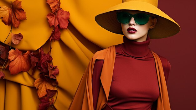 Photo vision vibrante les tendances des couleurs de l'automne 2023