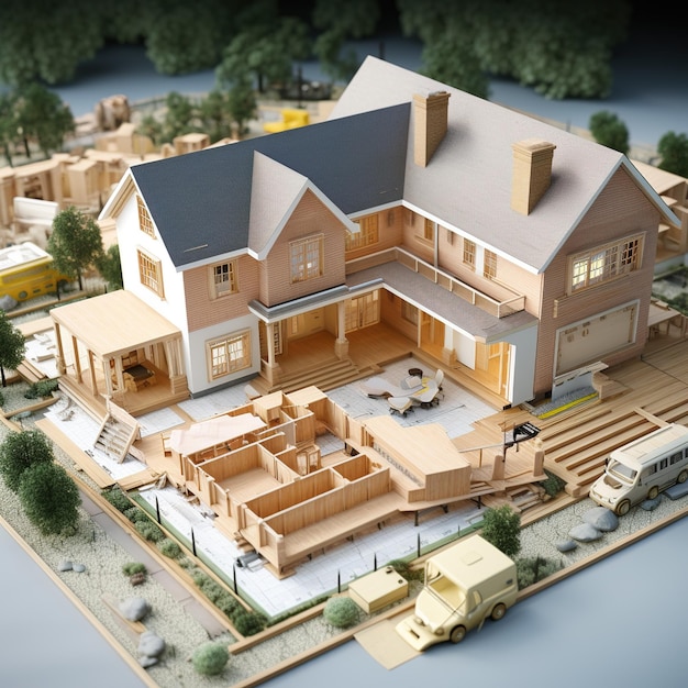 Visualisation 3D d'une maison en construction