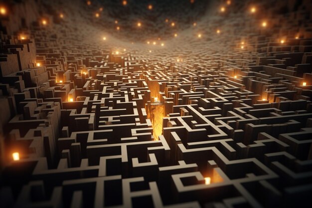 Visualisation abstraite d'un labyrinthe sur le thème de la récupération