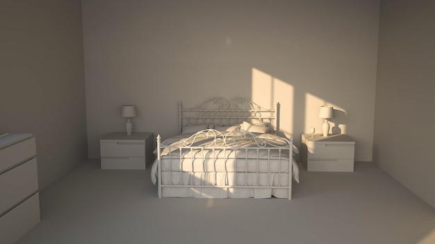 Visualisation de la chambre. Rendu 3D