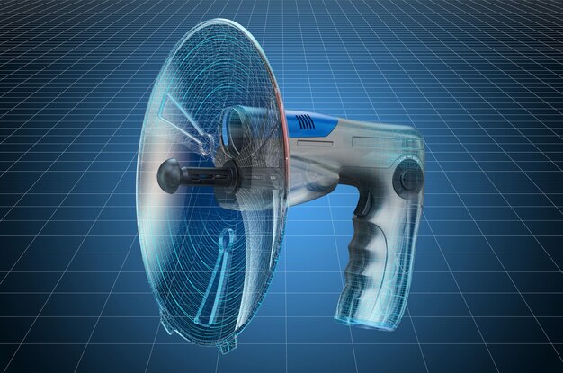 Visualisation Du Modèle Cao 3d Du Rendu 3d Du Plan De Microphone