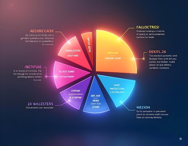 Visualisation moderne du graphique en pie pour la présentation des données