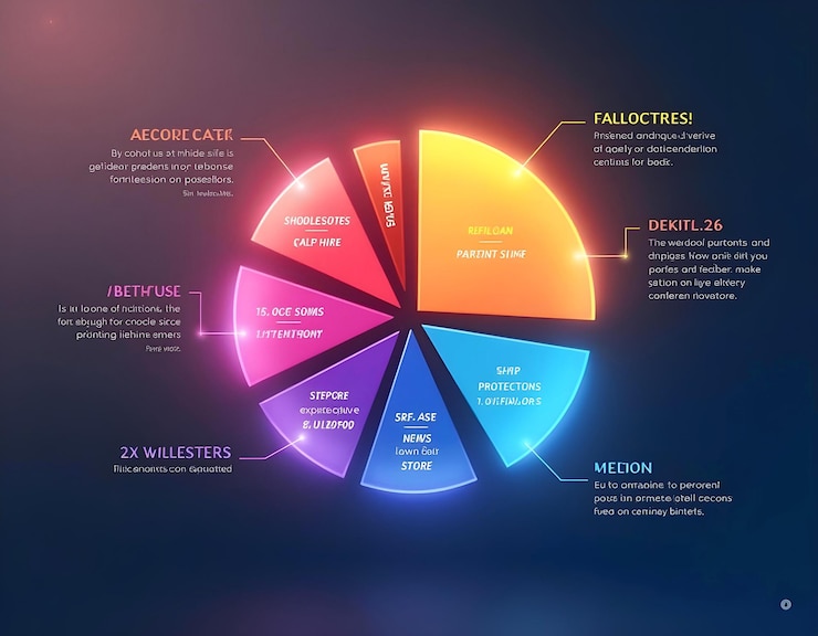 Photo visualisation moderne du graphique en pie pour la présentation des données