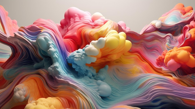 Une visualisation multicolore abstraite fascinante