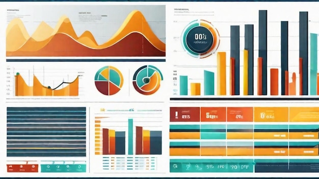 Photo visualiser les données avec des modèles d'infographies