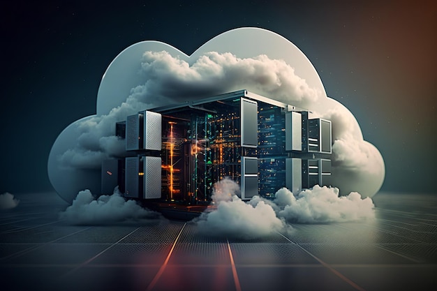 Visualisez la puissance du cloud computing avec cette illustration futuriste