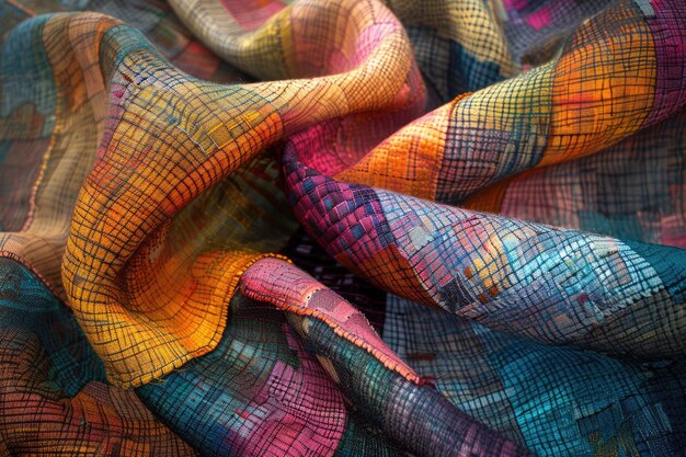 Un visuel abstrait d'un textile texturé