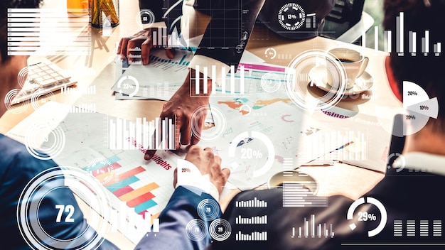 Visuel créatif des gens d'affaires lors de la réunion du personnel de l'entreprise