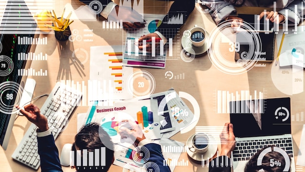 Visuel créatif des gens d'affaires lors de la réunion du personnel de l'entreprise