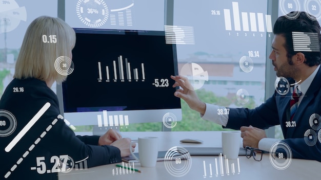 Visuel créatif de la technologie d'analyse des données commerciales