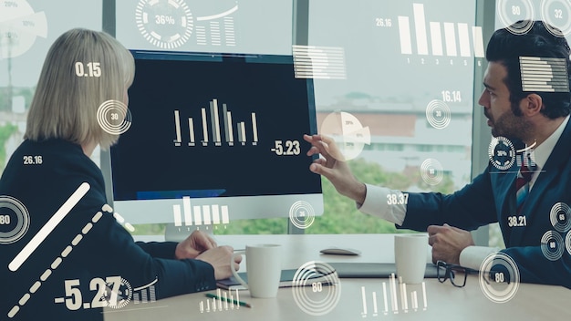 Visuel créatif de la technologie d'analyse des données commerciales