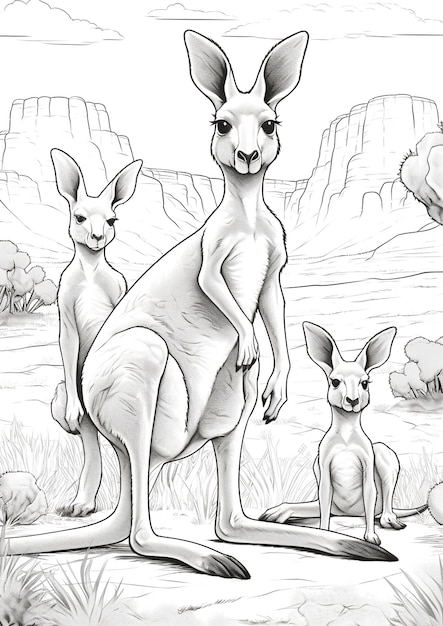 Photo visuel du kangourou