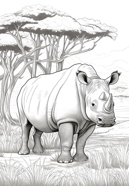 Photo visuel du rhinocéros