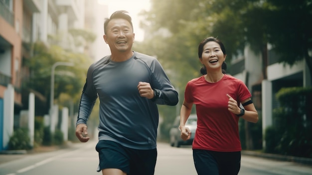 La vitalité à chaque pas Le bonheur du jogging à l'âge mûr