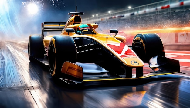 Vitesse maximale de la voiture de course de Formule 1