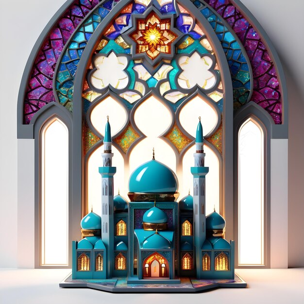 Vitraux de mosquée en miniature