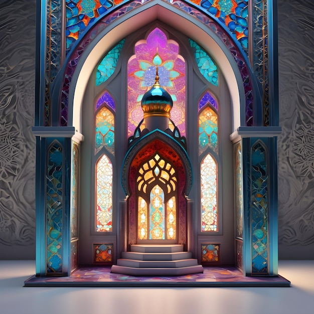 Vitraux de mosquée en miniature