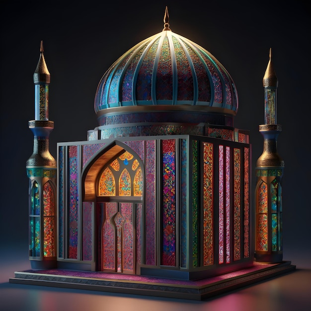 Vitraux de mosquée en miniature