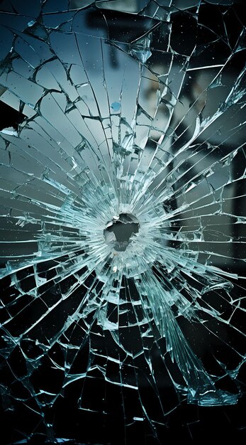 Photo vitre brisée destruction abstraite conception de l'accident fond impact accident fenêtre transp