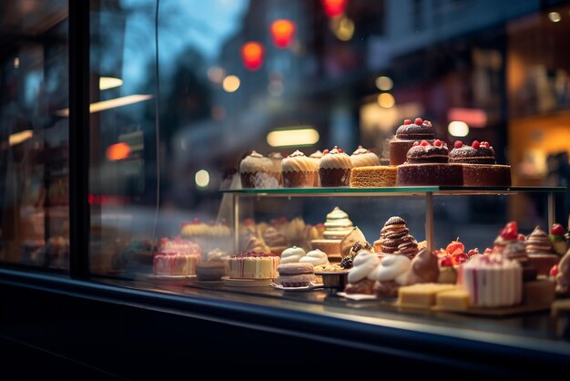 La vitrine d'une confiserie