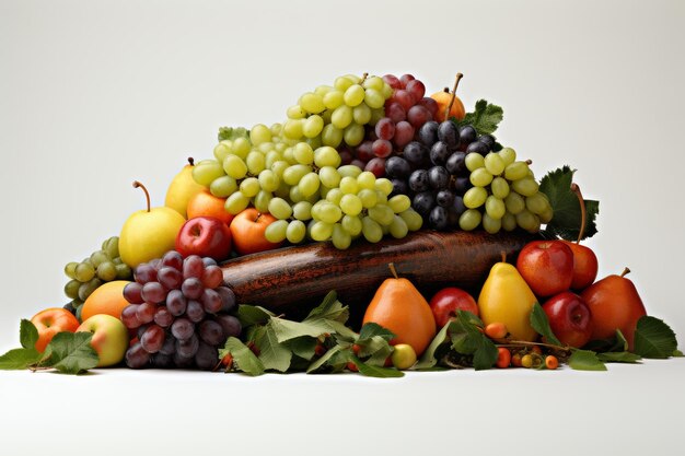 Une vitrine de fruits frais isolée sur un fond transparent