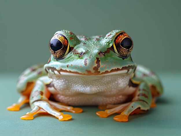 Une vitrine de grenouilles élégante