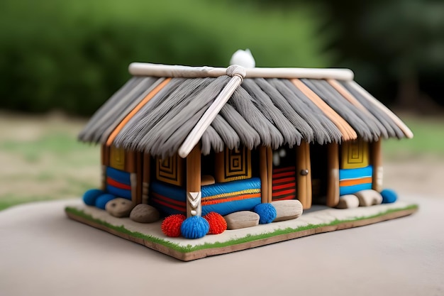 vitrine d'objets traditionnels du festival représentent le bonheur et la positivité avec une scène de scénario incroyable