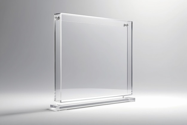 Photo une vitrine en verre vide transparente avec un couvercle transparent