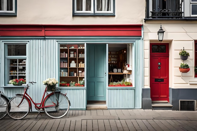 vitrines et boutiques typiques de l'Europe du Nord et des pays scandinaves